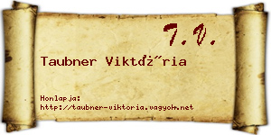 Taubner Viktória névjegykártya